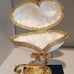 Emblished gold and white egg trinket box