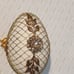 Emblished gold and white egg trinket box