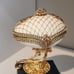 Emblished gold and white egg trinket box
