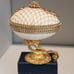 Emblished gold and white egg trinket box