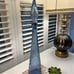 Vintage Mid Century Modern Empoli Genie bottle Slump Design - Blue/Periwinkle!