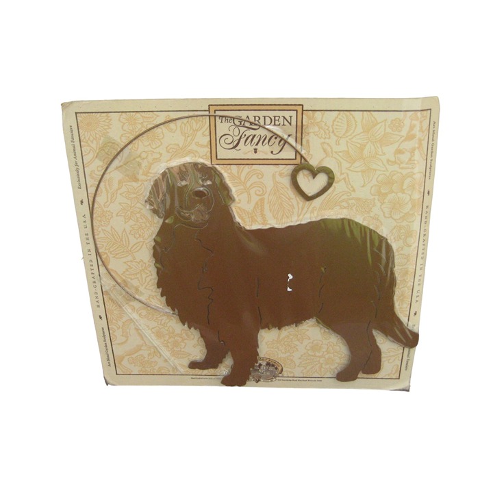 The Garden Fancy Metal Sculpture Kingsheart Forge Bernese Mountain Dog USA FLAW