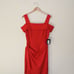 Marina Cold Shoulder Waist Tie Overlay Jumpsuit in Orange (Red Orange)