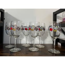Party Wine Glasses 7 oz Decorated w/Handbags Girls' Party!