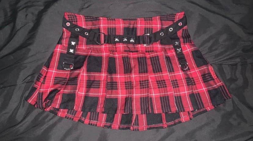 TRIPP nyc plaid mini pleated skirt
