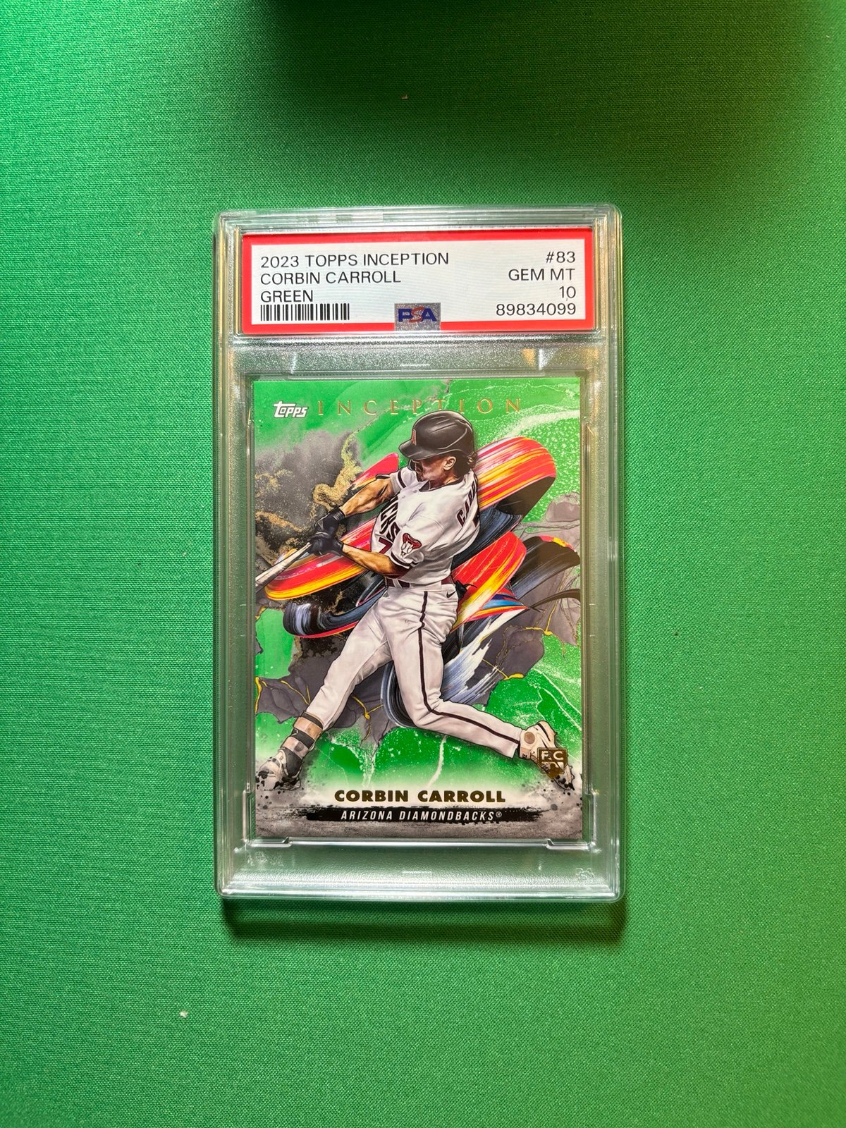Corbin Carroll Inception GREEN RC PSA10