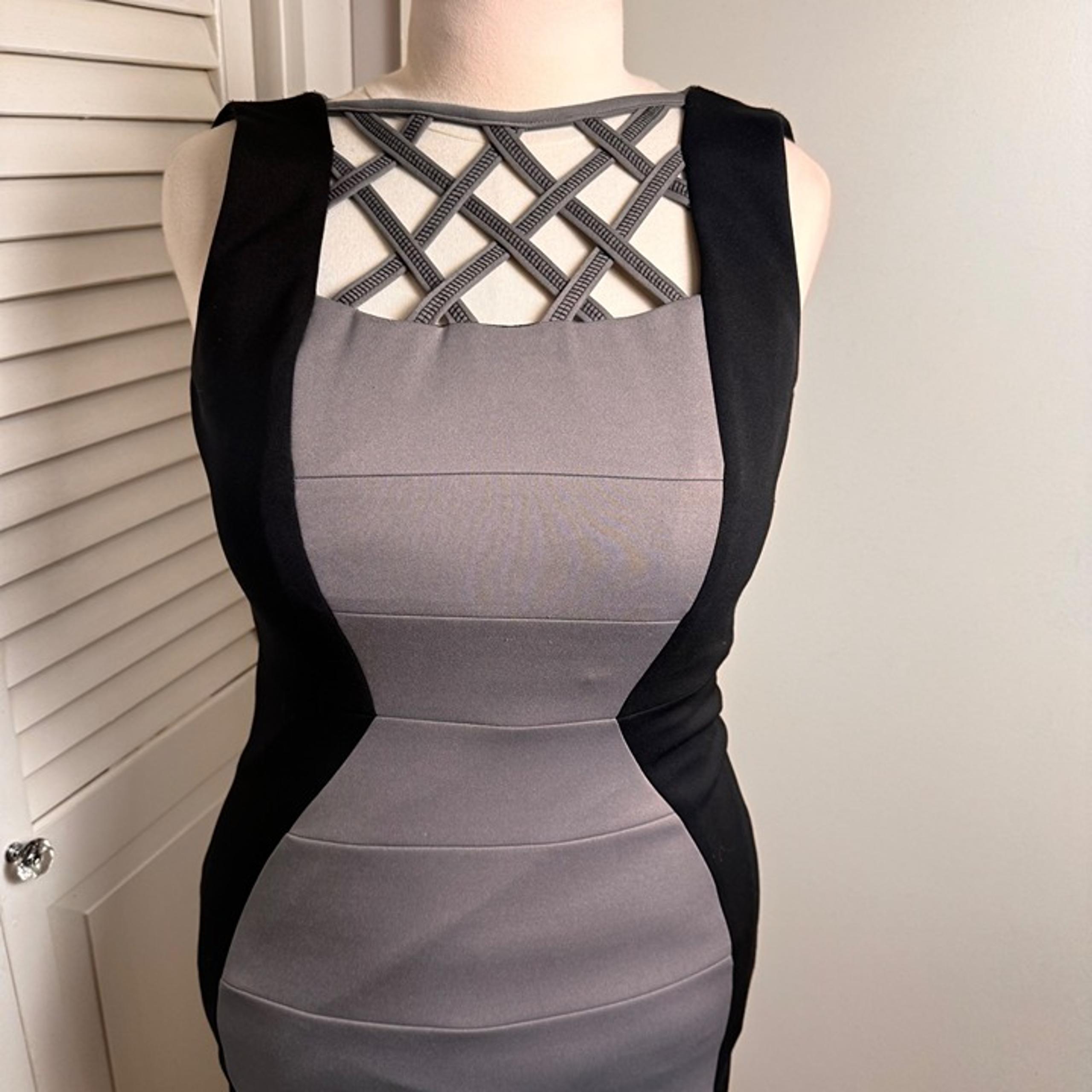 JAX WOMENS COLOR BLOCK SCUBA SHEATH KNEE LENGTH DRESS SEXY PARTY DATE NIGHT