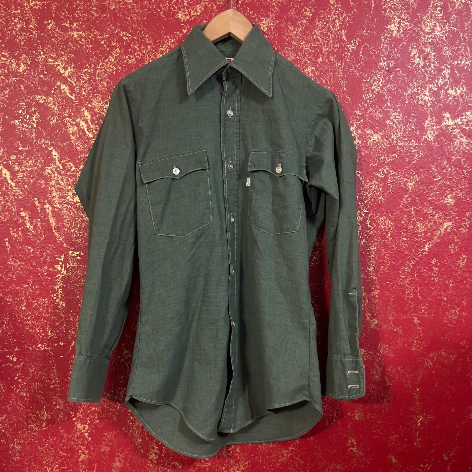 LEVI’s 70’s Vintage Silver Tab Buttons Shirt S