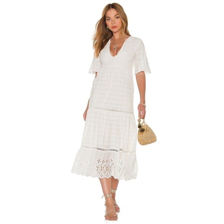 PQ Juniper Dress in Water Lily XS-Small New Womens Maxi Long Beach Gown