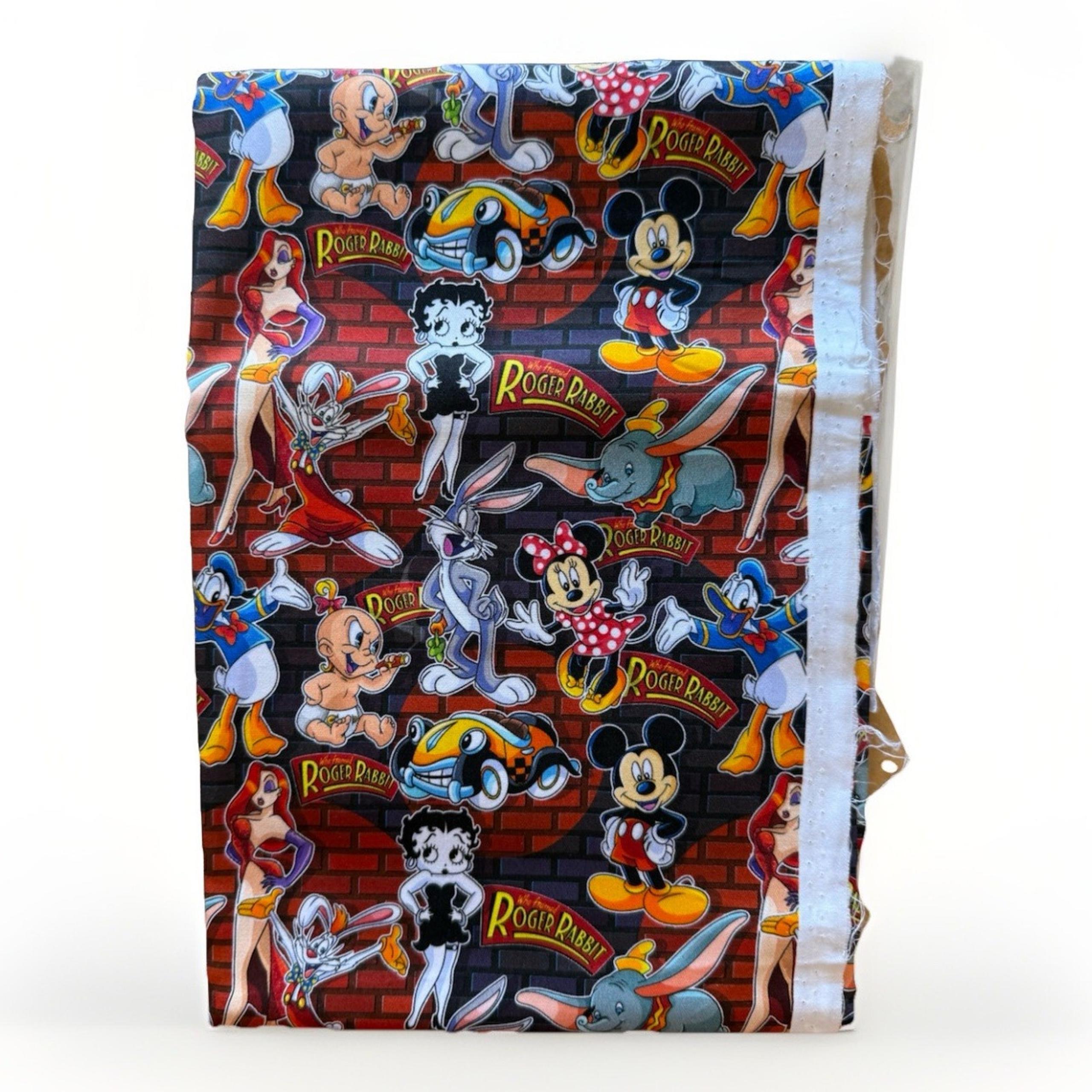 Roger Rabbit Mash-Up Fabric Panel 32”xWOF OS Toontown Jessica Rabbit Disney Rare
