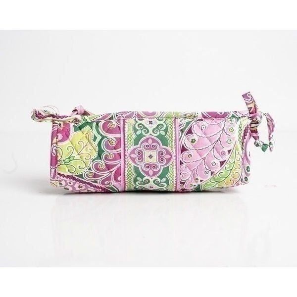 Vera Bradley Womens Small Bow Cosmetic Bag Pouch Pinwheel Pink NWT