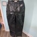 Abercrombie and Fitch Vegan Leather 90s Straight Ultra High Rise Pant Curve 29