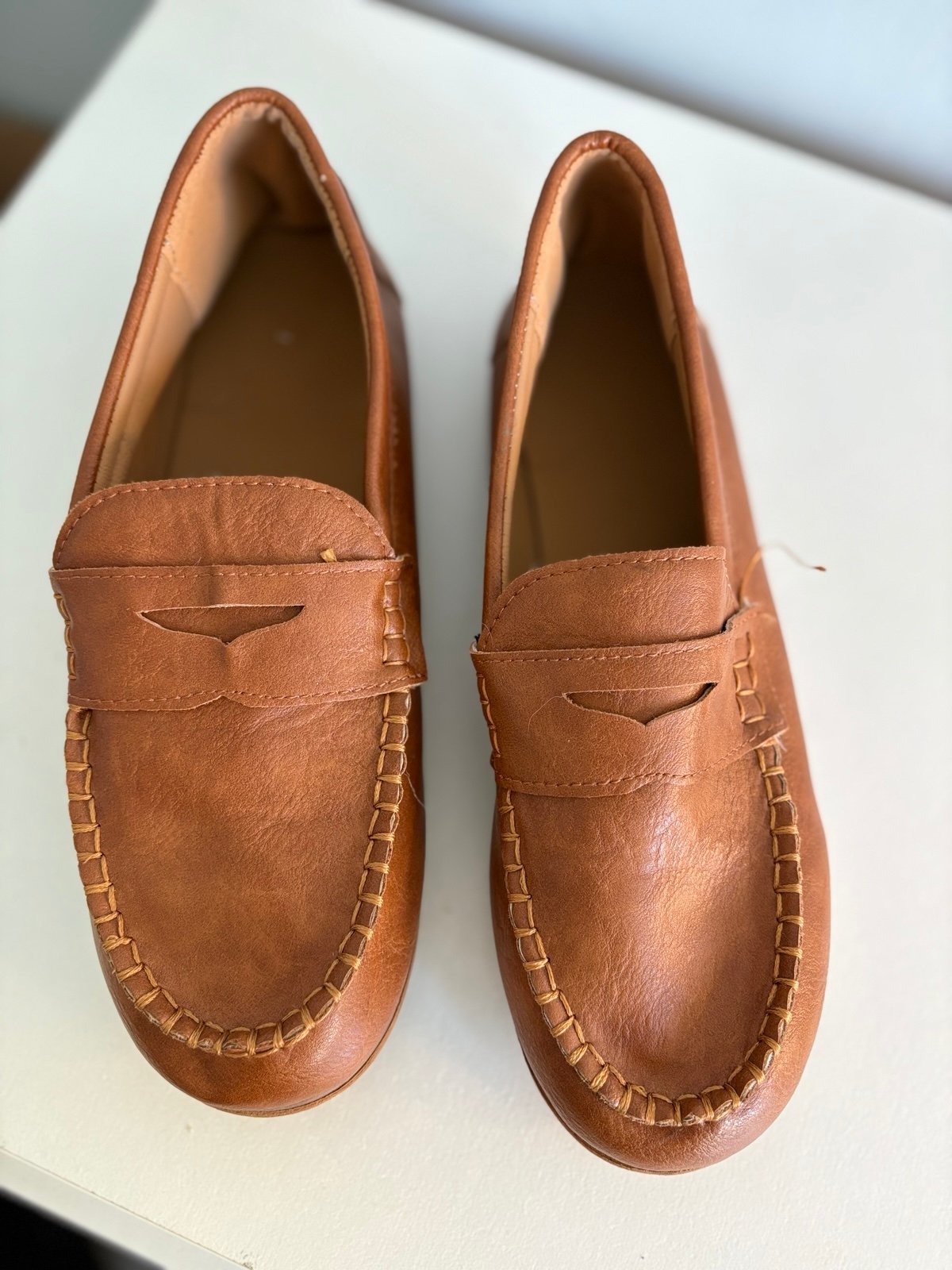 Light Brown Penny Loafers European Leather size 42