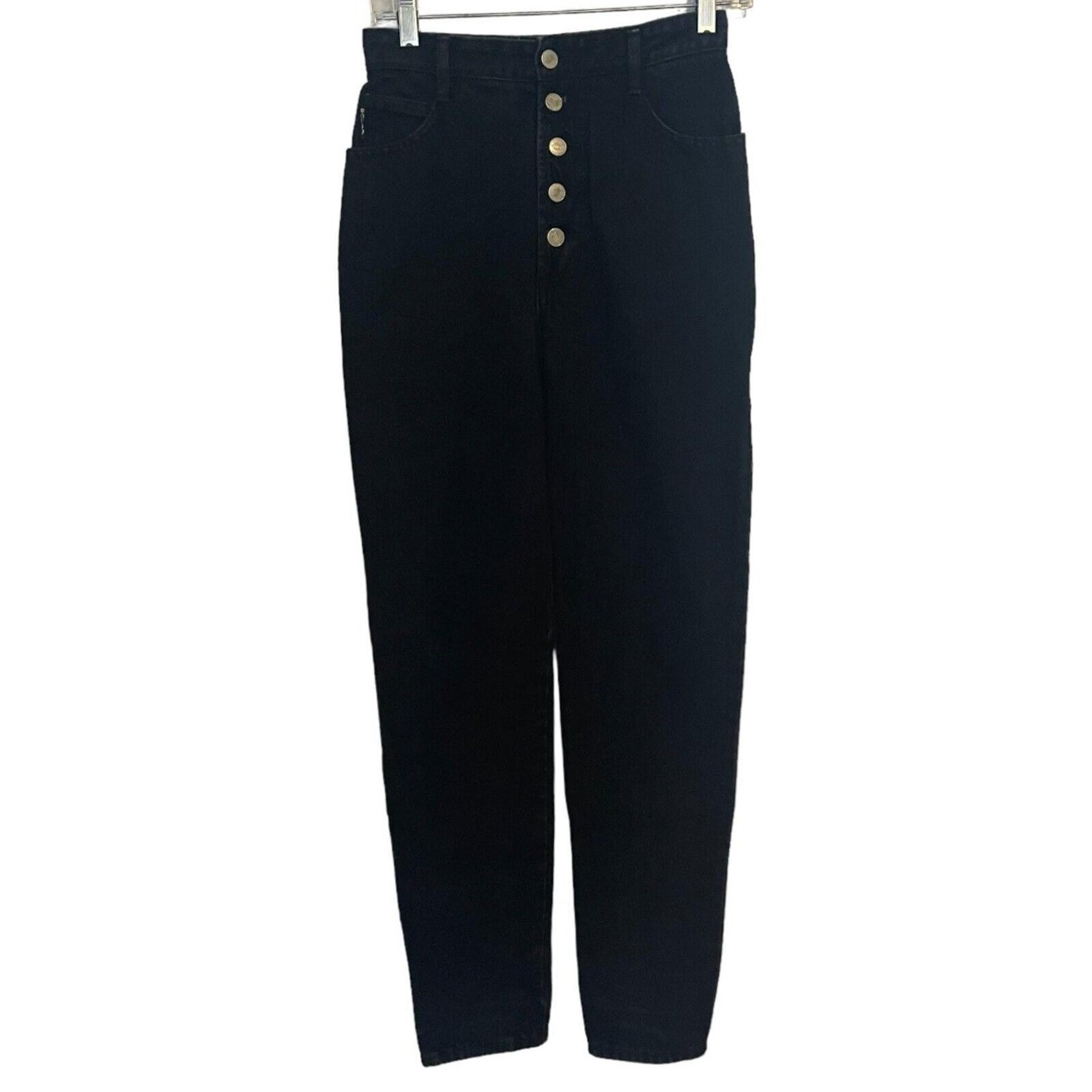 Bongo Skinny Mom Pants Juniors Size 5 Black High Rise Button Fly