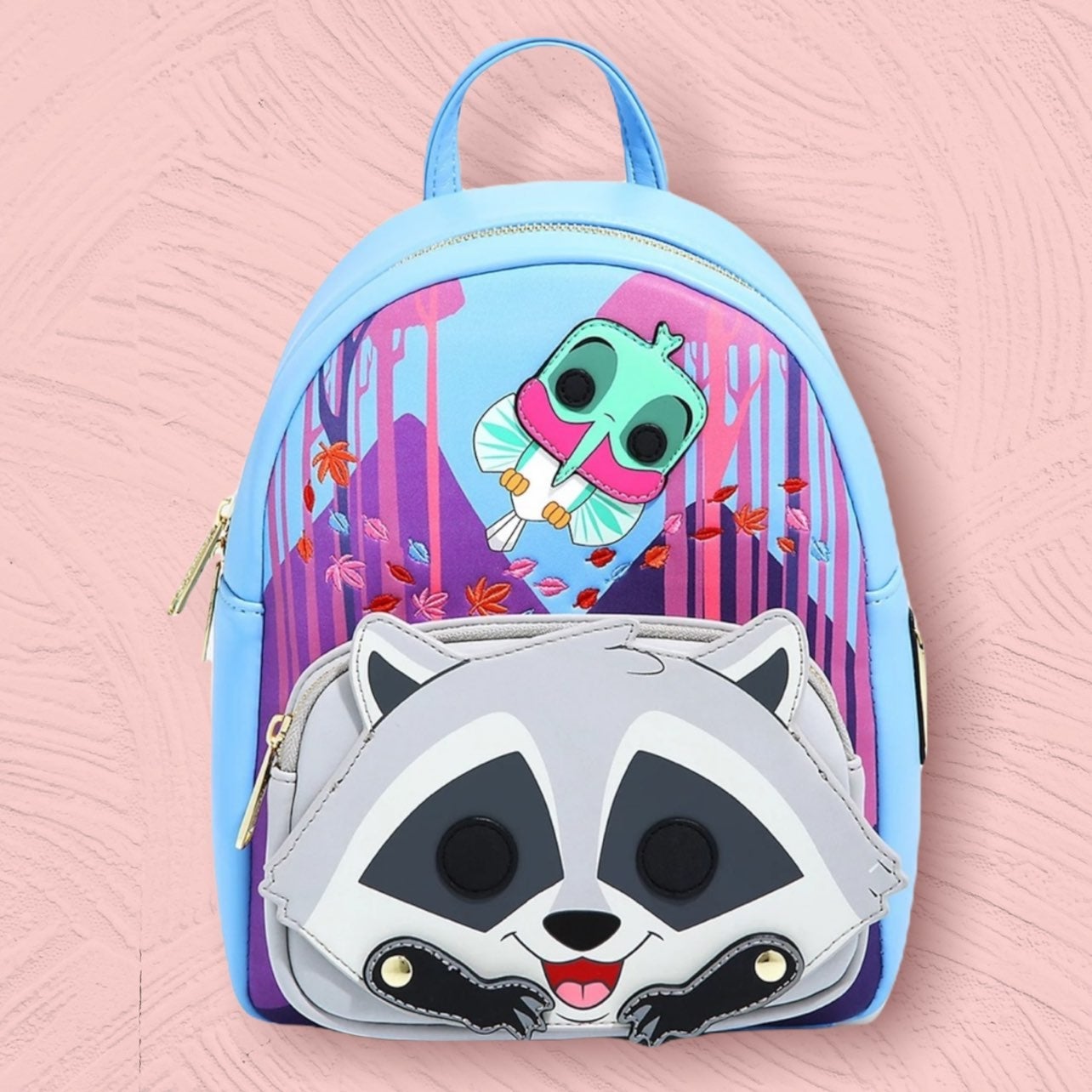 Loungefly Disney Pocahontas Mini Backpack Leaf Pattern Bag Loungefly Disney Pocahontas Mini Backpack Leaf Pattern Bag
