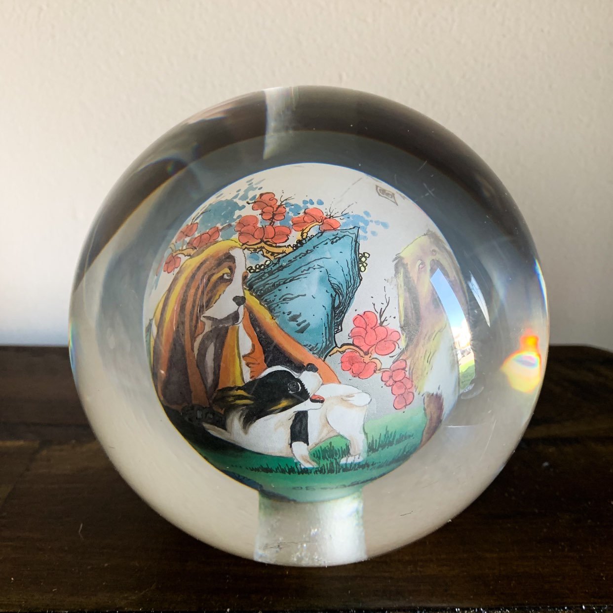 Chinese Reverse Hand Painted Art Glass