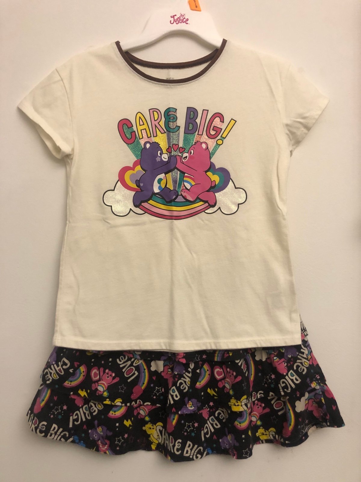 Girls 2-piece Care Bears outfit size 7 by 365 Kids