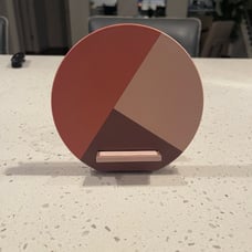 Native Union Marquetry Leather-Wrapped Wireless Phone Charger in Rose Color!