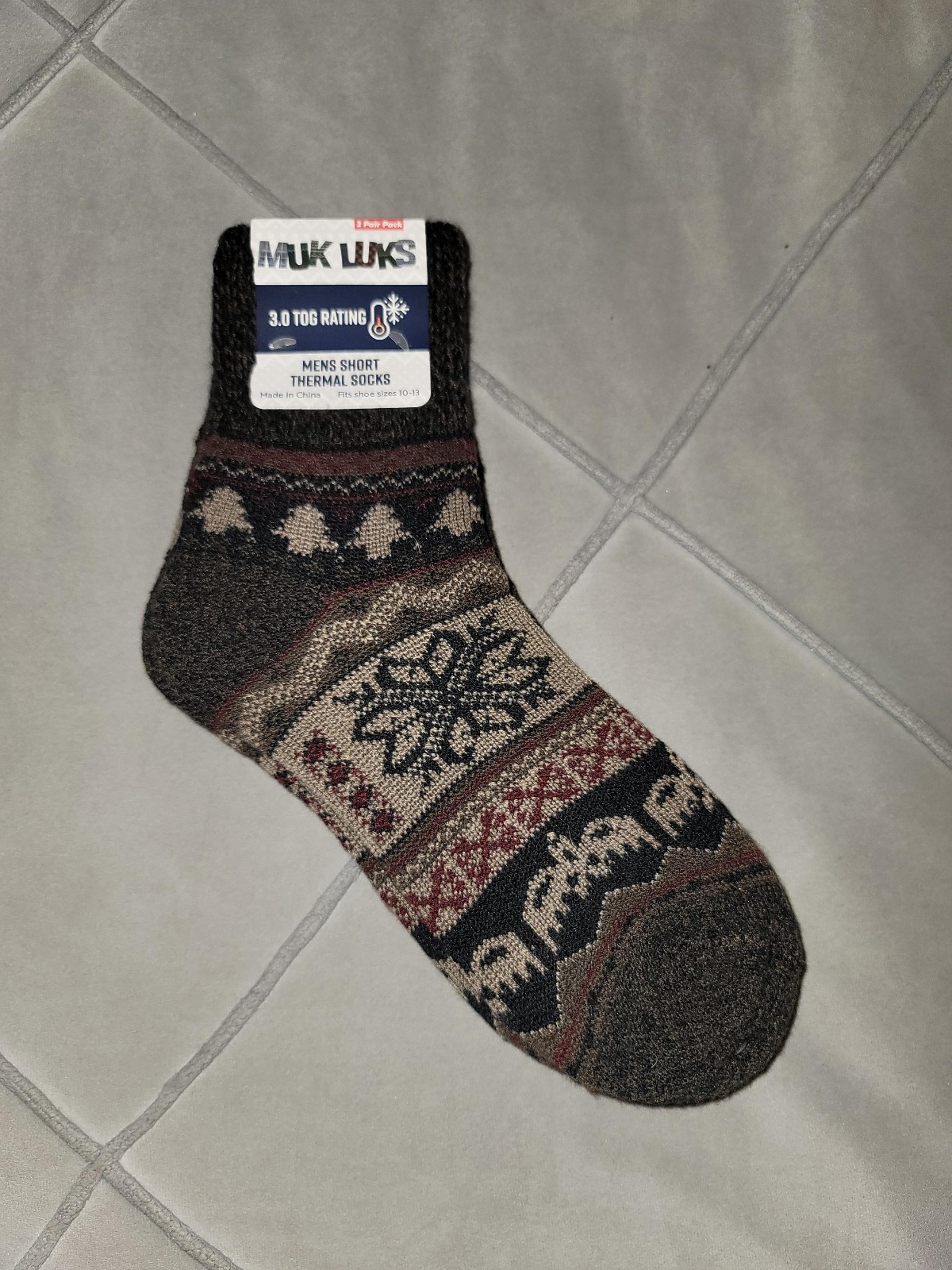 Muk Luks Men's Wool Socks 2-Pack