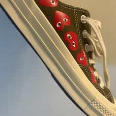Converse Comme des Garçons CDG Chuck 70 Low Multi Heart Olive Green Women’s 7
