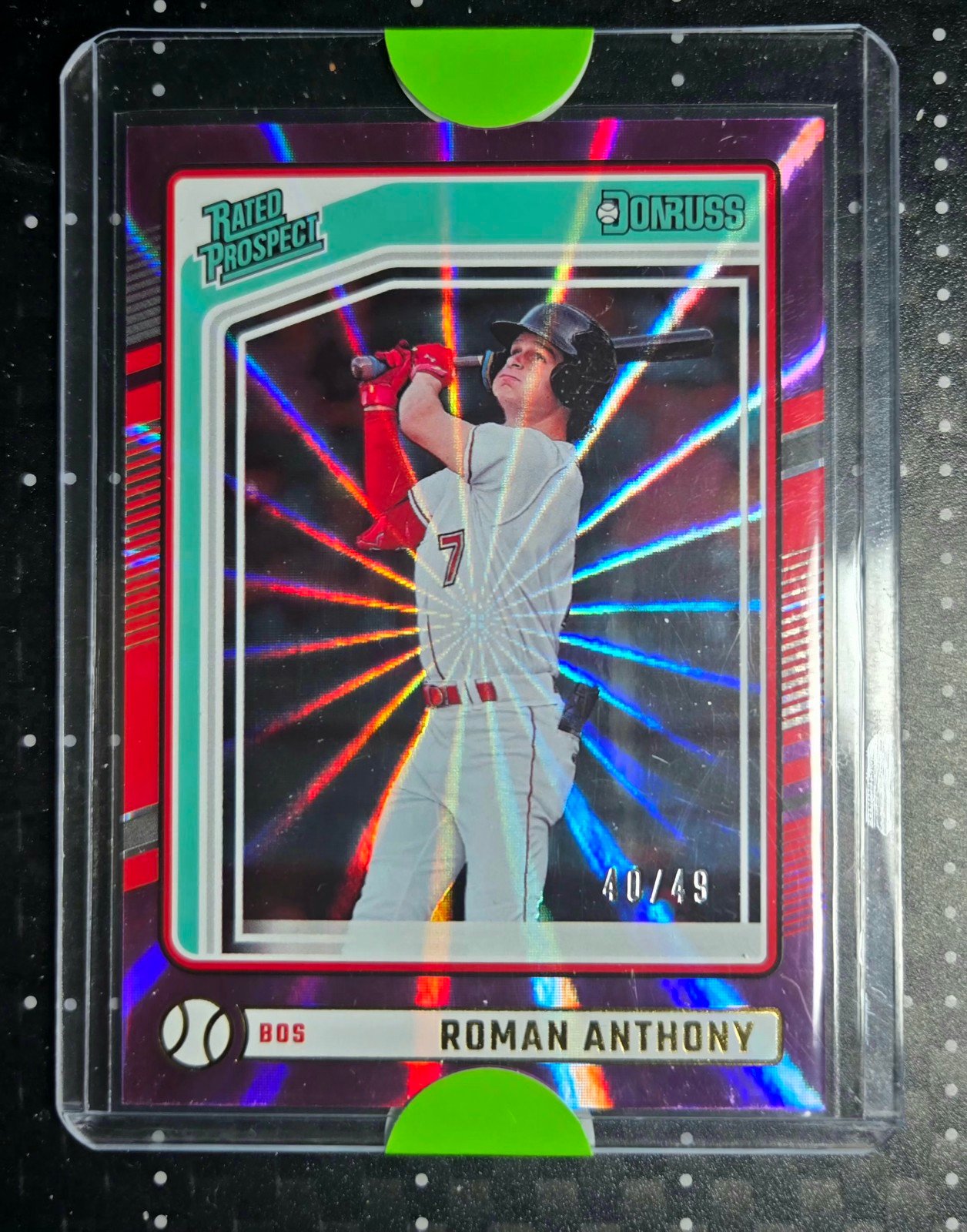 Roman Anthony [Purple Lazer] #122 40/49 RC