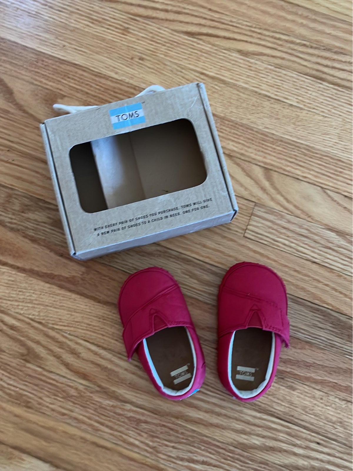 Toms Red Slip On Infant Crib Shoes 4