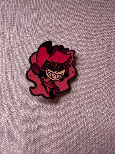 Alastor Demon Chibi Enamel Pin Hazbin Hotel Sharkrobot