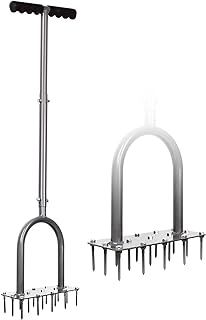 Walensee Lawn Aerator Spike Metal Manual Dethatching Soil Ae