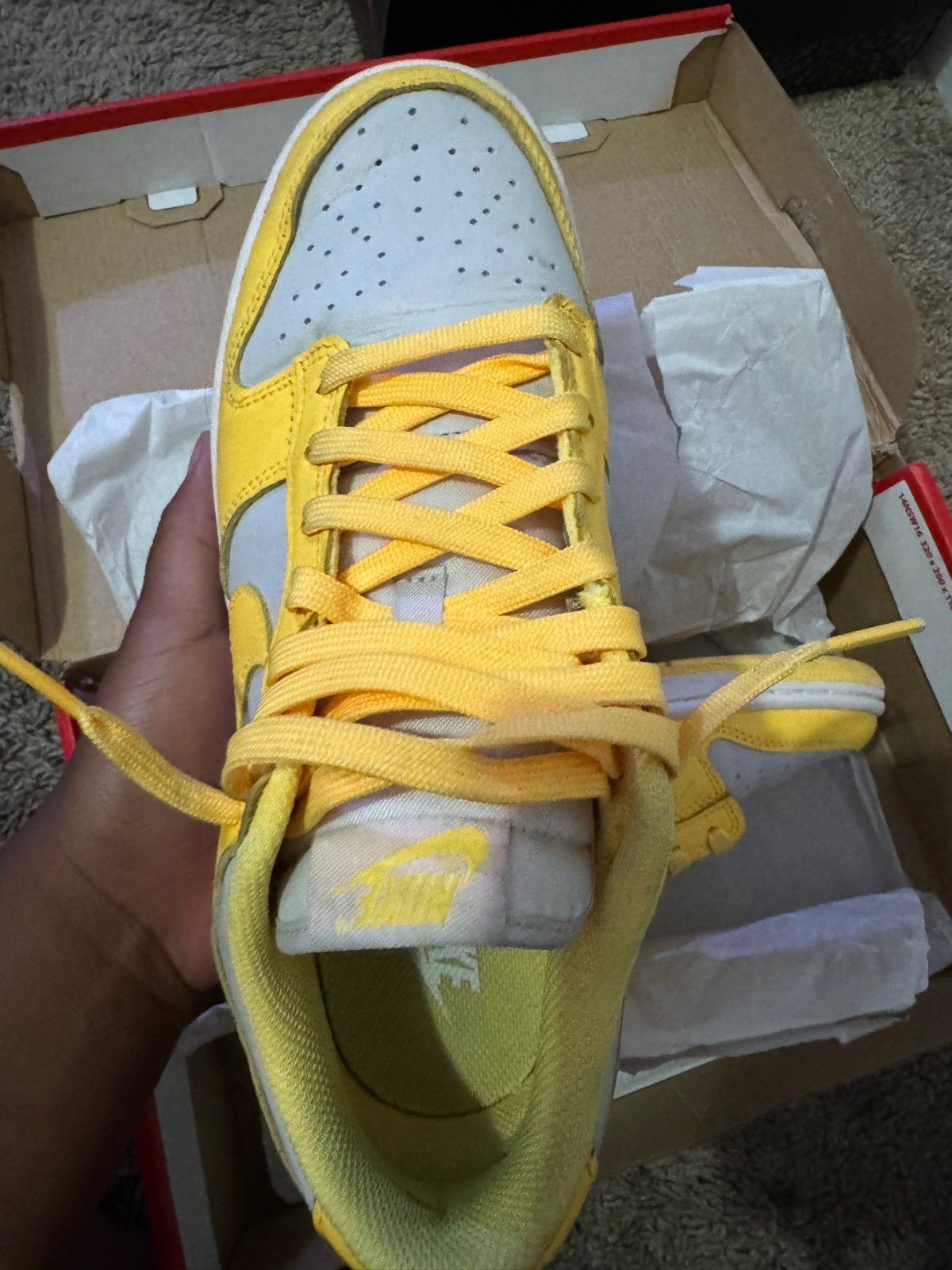 Nike dunk low light bone/citron pulse-sail