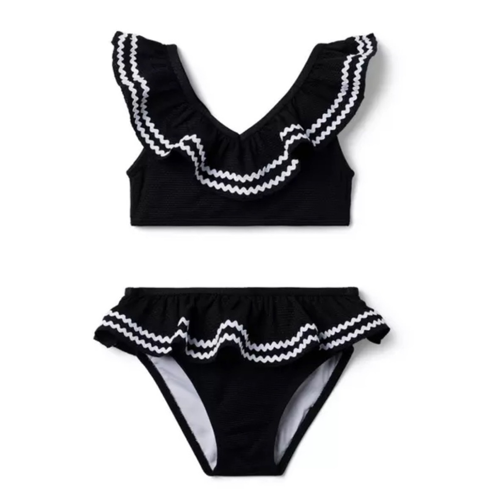 Janie & Jack RIC RAC RUFFLE 2-PIECE SWIMSUIT- 4T
