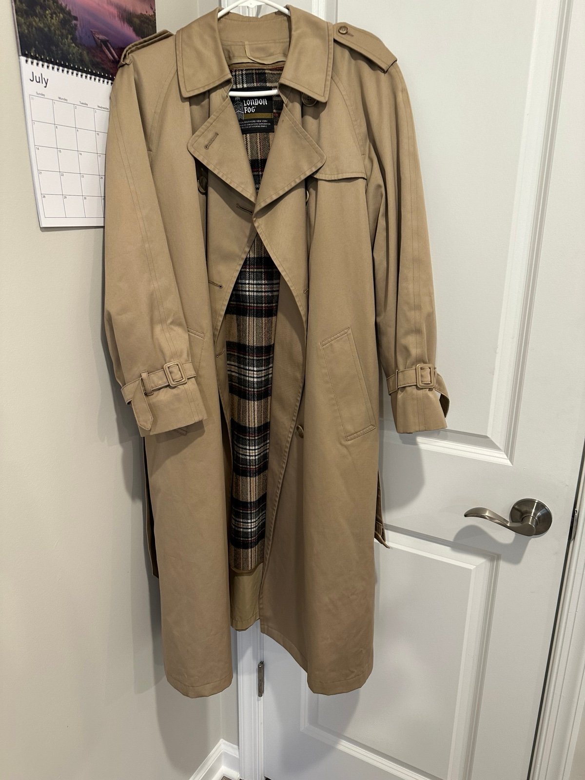 london fog double belted coat