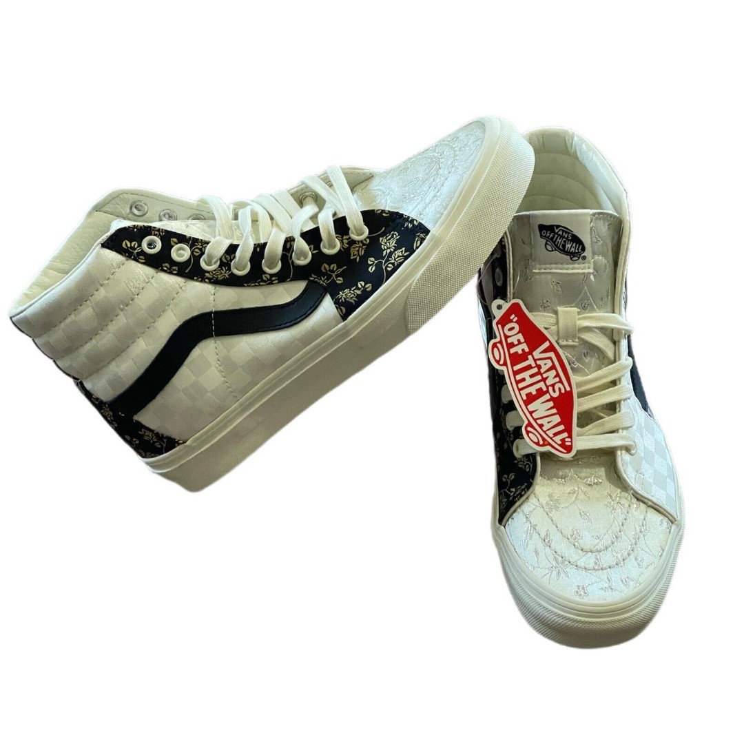 VANS Sk8-Hi Brocade Patchwork Floral Mens Shoes Size 7.5