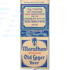 Marathon Beer Marathon City Brewing Co WI Vintage Matchbook Cover SF4-Y3
