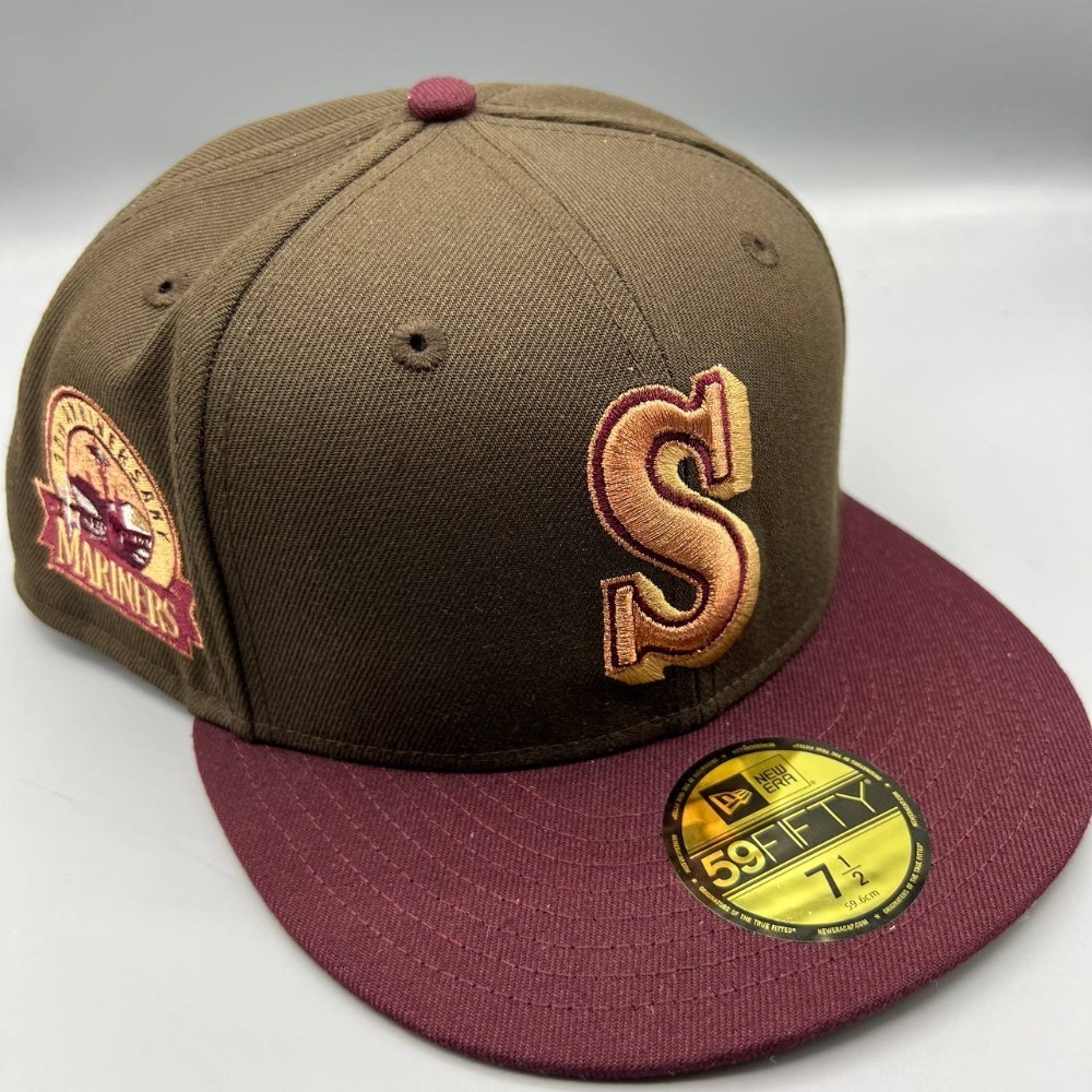 Seattle Mariners Hat Men 7 1/2 Brown 30th Anniversary 59Fifty New Era Fitted Cap