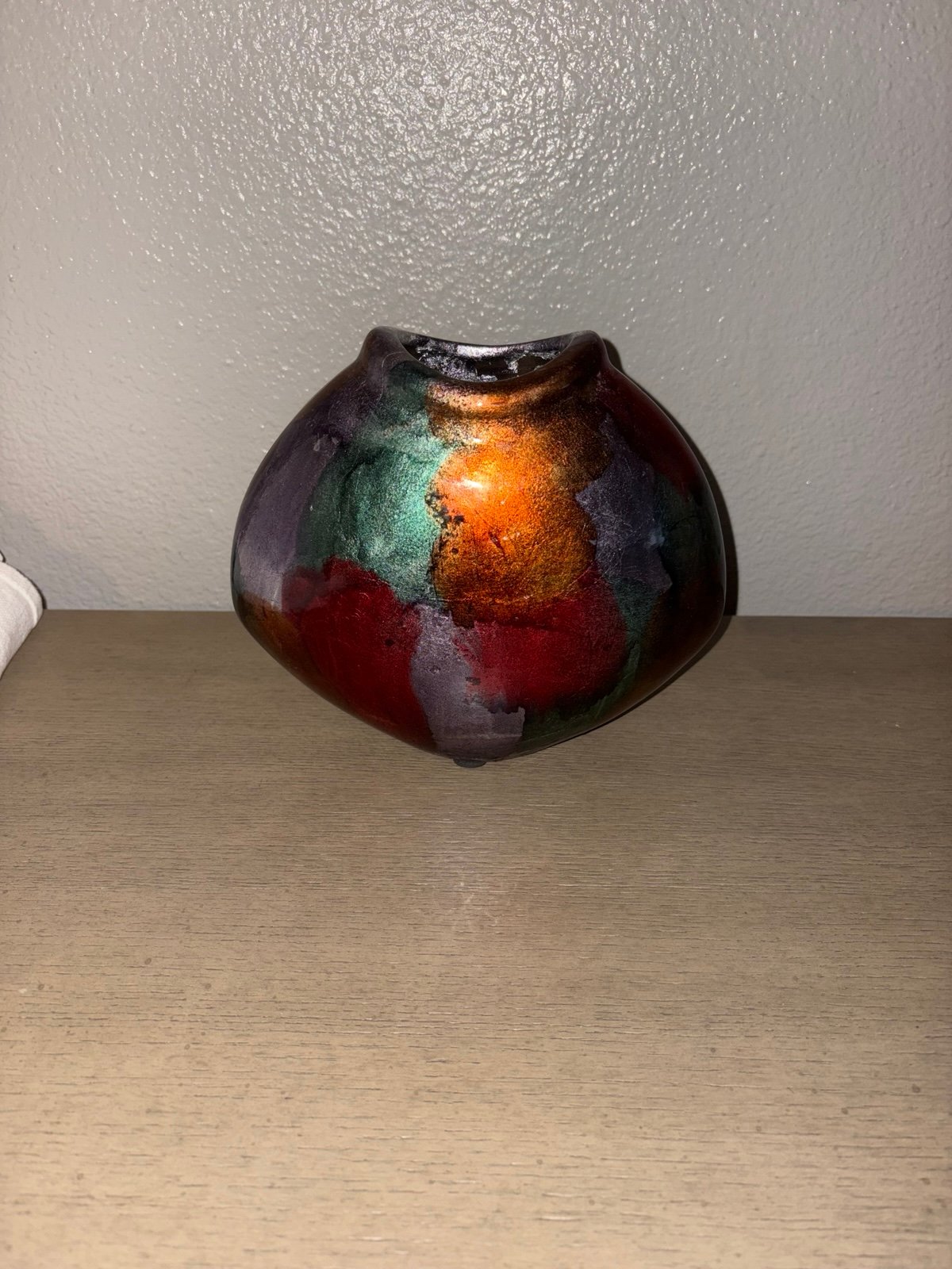 Beautiful Abstract Raku Vase