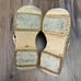 VTG Y2K 2000s Chunky Platform Square Toe Woven Weave Floral Espadrille Sandals