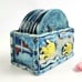 Vintage - Ocean Theme Coasters and Holder - 7 Pieces