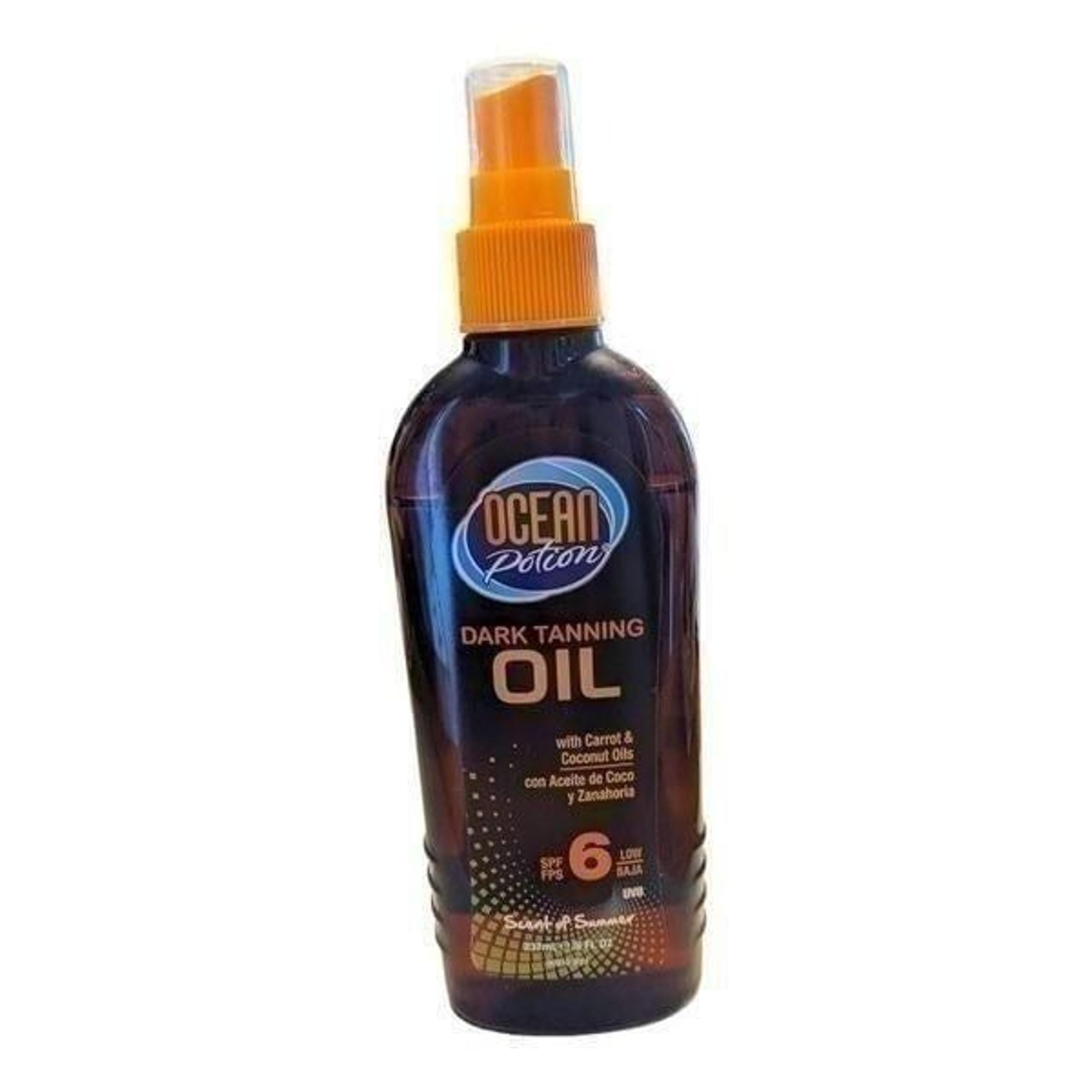 Ocean Potion Dark Tanning Oil 80% Full 8 fl oz SPF 6 UVB Scent of Summer USED