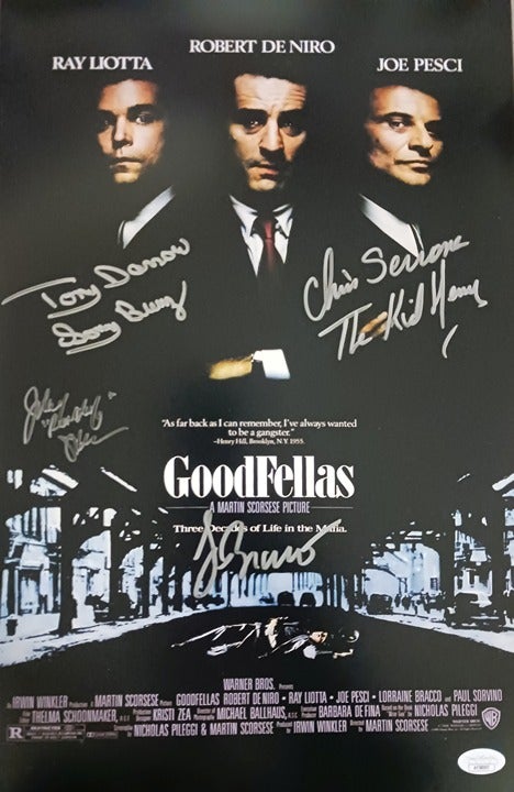 Goodfellas 11x17 Signed 5 Autographs Imperioli Bracco Serrone Darrow JSA COA