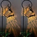 2 Pack Solar LED Watering Can Fairy String Lights, Water Can and Metal Post