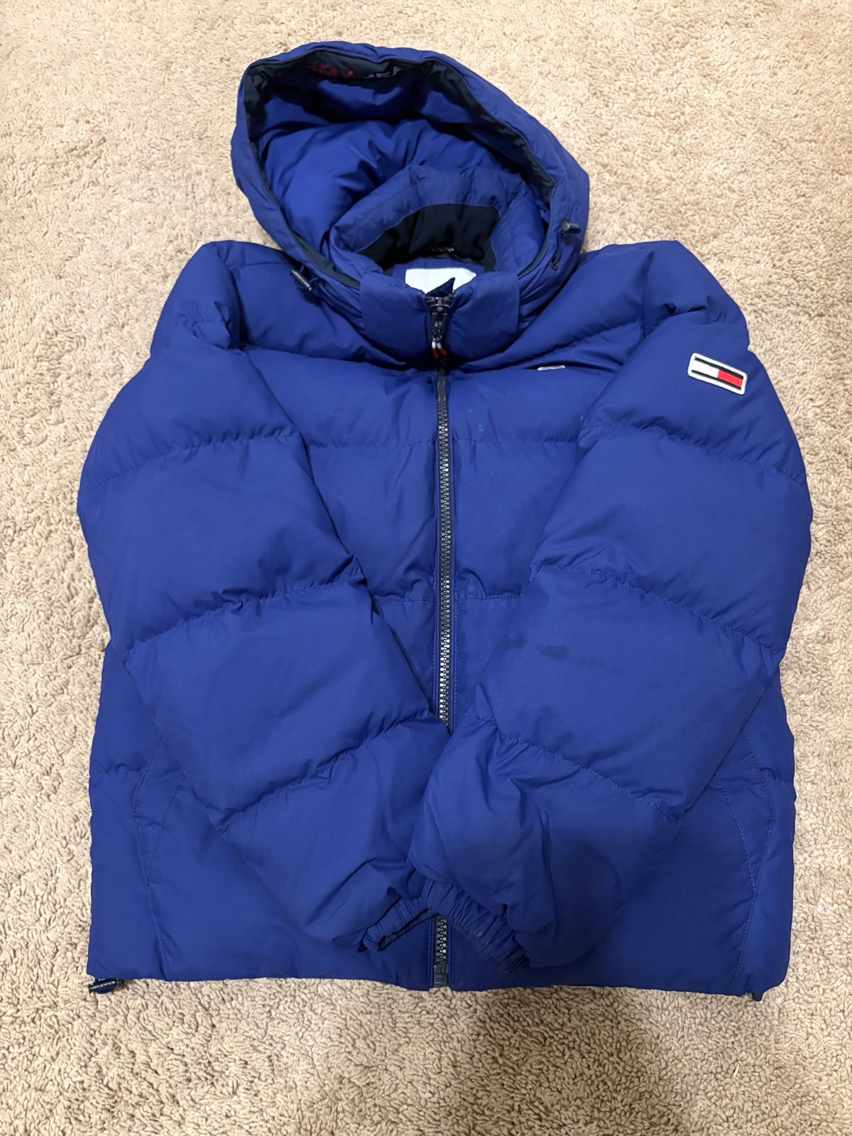 Tommy Hilfiger Tommy Jeans Alaska Puffer Jacket Sz XS Blue Warm Y2K Streetwear