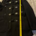 JORDAN CRAIG BLACK WOOL BLENDED BODY & POLYESTER LINING HOODED COAT SZ L. FRONT