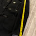 JORDAN CRAIG BLACK WOOL BLENDED BODY & POLYESTER LINING HOODED COAT SZ L. FRONT