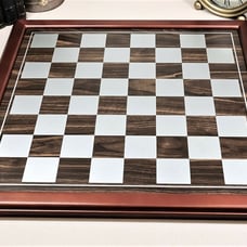 Large 19 by 19 Wooden Chess Board With Chocolate Wood Borders Gaming