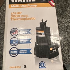 WAYNE 1/4HP 3000GPH Thermoplastic Multi-Use Submersible Pump EEAUP250