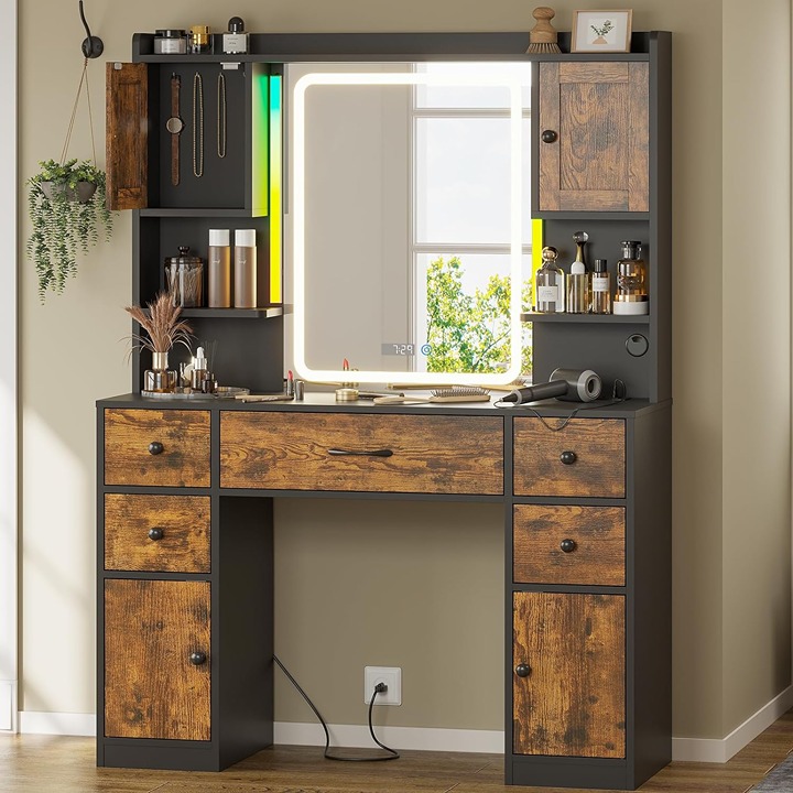 NEW! Large Vanity Table with Charging Station