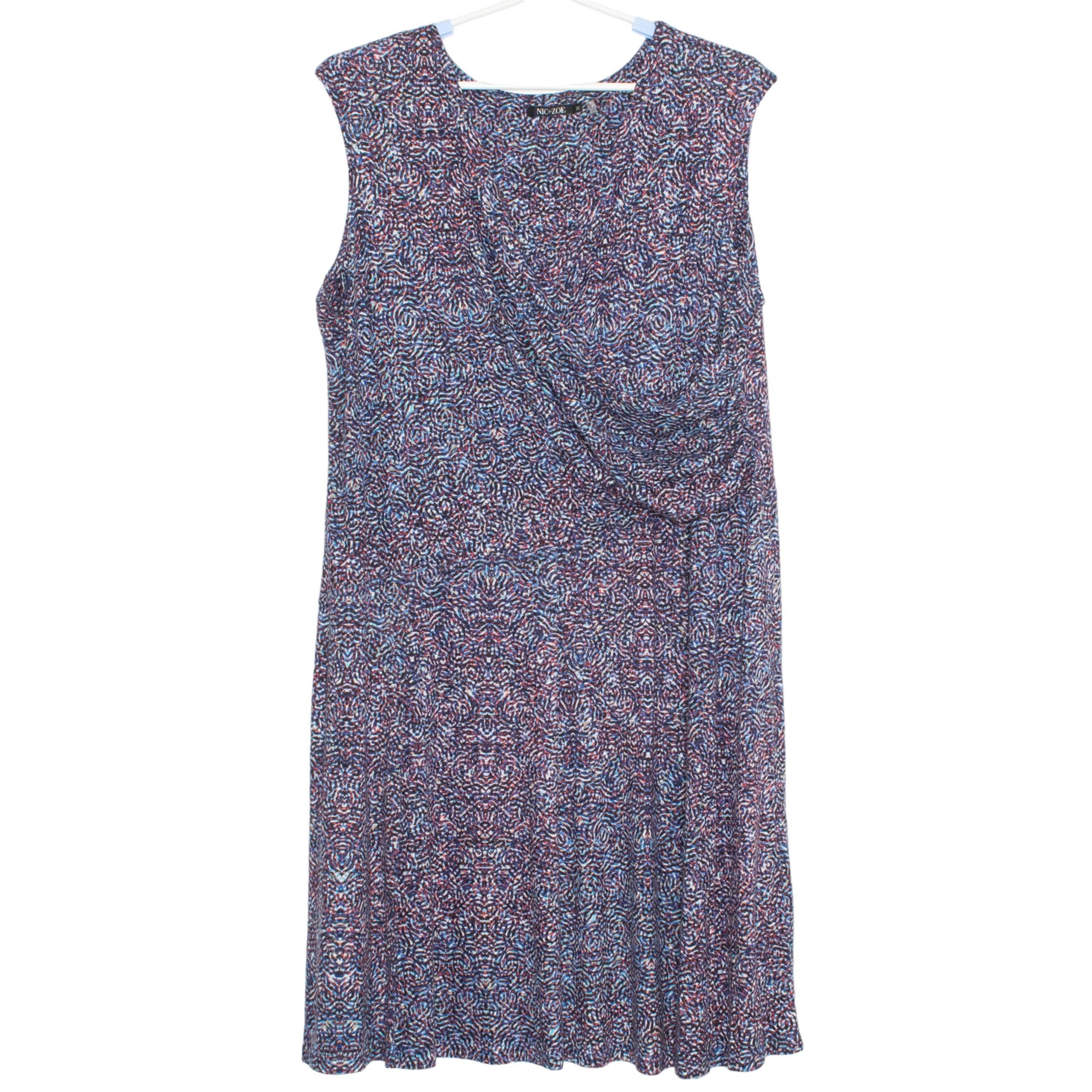 Nic + Zoe Womens Dress Surplice Midi Boho Retro Feminine Classic Whimsical 2X DE