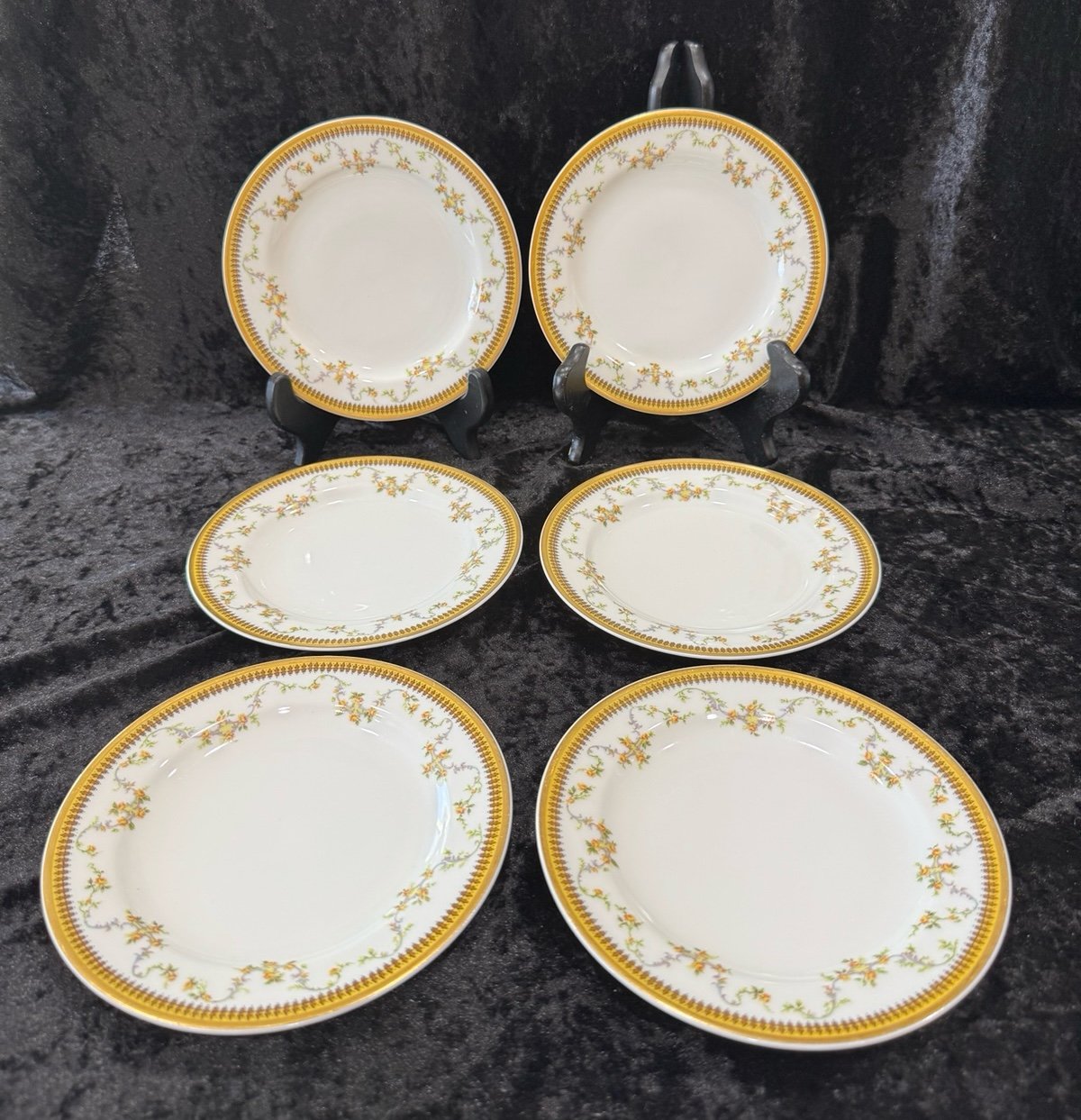 Vintage Haviland The Valmont 6 1/4” Bread Plates, Limoges France, set of 6