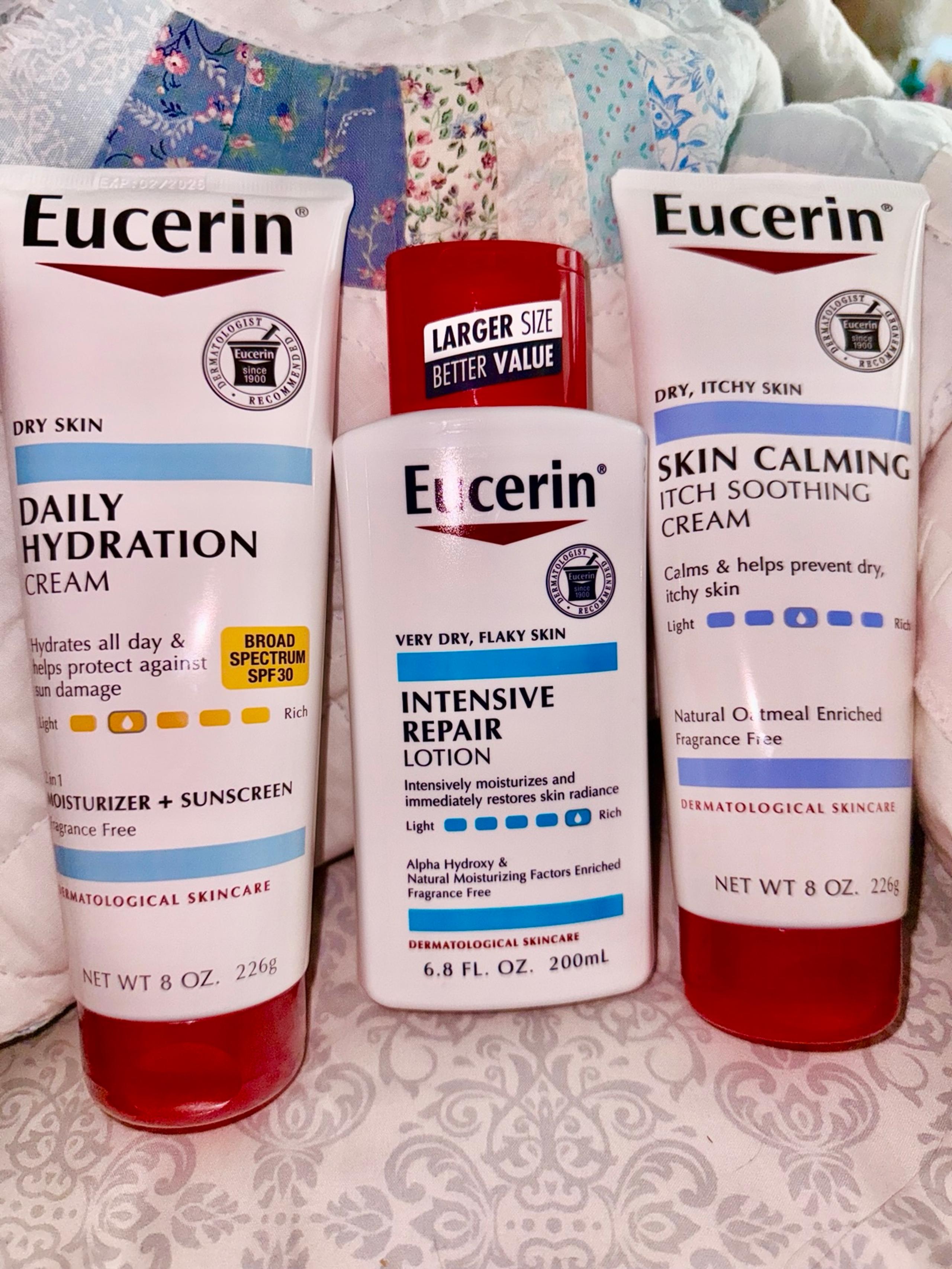 Eucerin Cream & Lotion, Bundle of 3