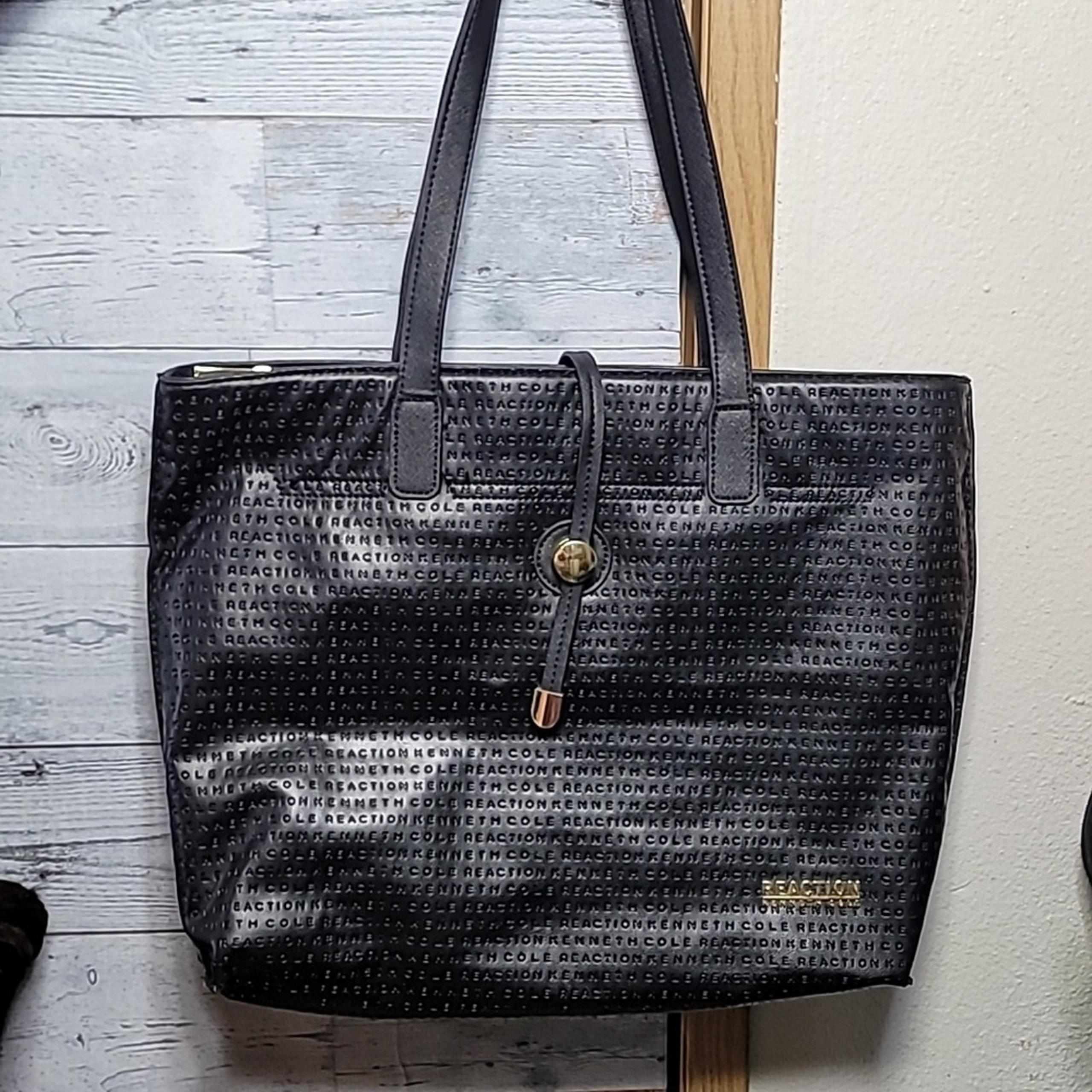 Kenneth Cole Reaction Black Shoulder Tote Bag